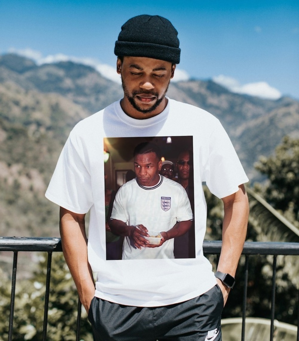 Mike Tyson Themed England Football Euros Retro T-shirt